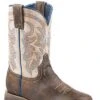 'Roper' Kids' Parker Western Square Toe - Brown / Cream -Shoe Joy Shop 0901870198246 1024x1024@2x
