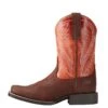 'Ariat' Youth 8" Hoolihan Alamo - Orange / Brown -Shoe Joy Shop 10021598 side 1024x1024@2x