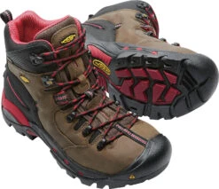 'Keen Utility' Men's 6" Pittsburgh WP Steel Toe - Bison Brown / Red / Black -Shoe Joy Shop 1007024 PPS large 1024x1024@2x