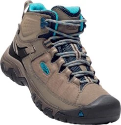 'Keen Outdoor' Women's Targhee EXP WP Mid Hiker - Brindle / Blue Coral -Shoe Joy Shop 1017737 3Q large 1024x1024@2x