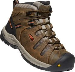 'Keen Utility' Men's Flint II Mid EH Soft Toe - Cascade Brown / Burnt Ochre -Shoe Joy Shop 1023242 3Q large 1024x1024@2x