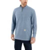 'Carhartt' Men's Heavyweight Half-Zip Thermal T-Shirt - Alpine Blue Heather -Shoe Joy Shop 104428 H74 MF22 b 1024x1024@2x