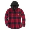 'Carhartt' Men's Rugged Flex® Flannel Fleece Lined Hooded Shirt Jac - Oxblood -Shoe Joy Shop 105621 R09 MF22 e 1024x1024@2x