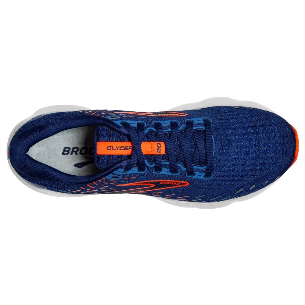 'Brooks' Men's Glycerin 20 - Blue Depths / Palace Blue / Orange 4 'Brooks' Men's Glycerin 20 - Blue Depths / Palace Blue / Orange - Image 2