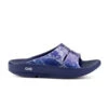 'OOFOS' Women's OOahh Slide Limited Edition - Navy / Silver / Silver Snake -Shoe Joy Shop 1103NVYSILSNK shot1 1024x1024@2x