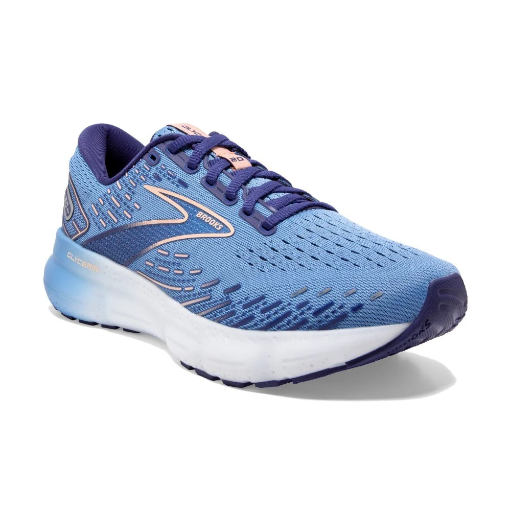 'Brooks' Women's Glycerin 20 - Blissful Blue / Peach / White 6 'Brooks' Women's Glycerin 20 - Blissful Blue / Peach / White - Image 4