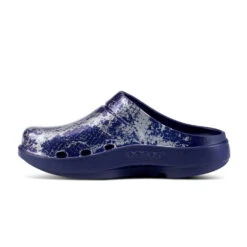 'OOFOS' Women's OOcloog Clog Limited Edition - Navy / Silver Snake -Shoe Joy Shop 1203NVYSILSNK shot4 1024x1024@2x