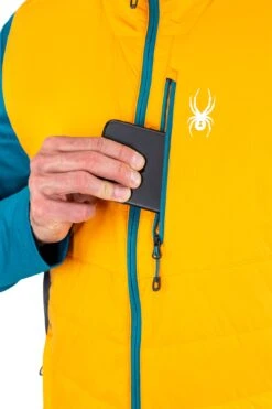 'Spyder' Men's Glissade Hybrid Vest - Flare -Shoe Joy Shop 191222 713 DETAIL 2 edit 1024x1024@2x