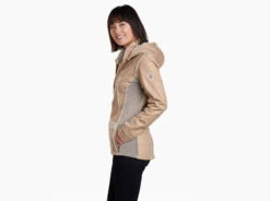 'Kuhl' Women's Dani Sherpa Jacket - Almond -Shoe Joy Shop 2068 dani sherpa jacket almond side 1024x1024@2x