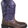 'Smoky Mountain' Children's 8.5" Tucson Western Square Toe - Brown Oil Distressed / Dark Purple 1 'Smoky Mountain' Children's 8.5" Tucson Western Square Toe - Brown Oil Distressed / Dark Purple -Shoe Joy Shop 3222 1024x1024@2x