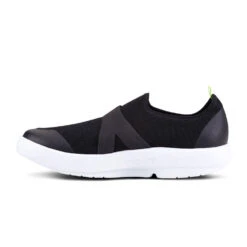 'OOFOS' Men's OOmg Mesh Low Slip On - White / Black -Shoe Joy Shop 5080WHTBLK 4 1024x1024@2x