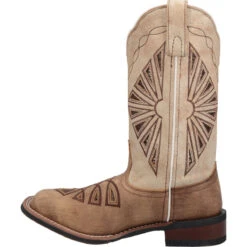 'Laredo' Women's 11" Kite Days Western Square Toe - Tan / Brown -Shoe Joy Shop 5821 3 1024x1024@2x