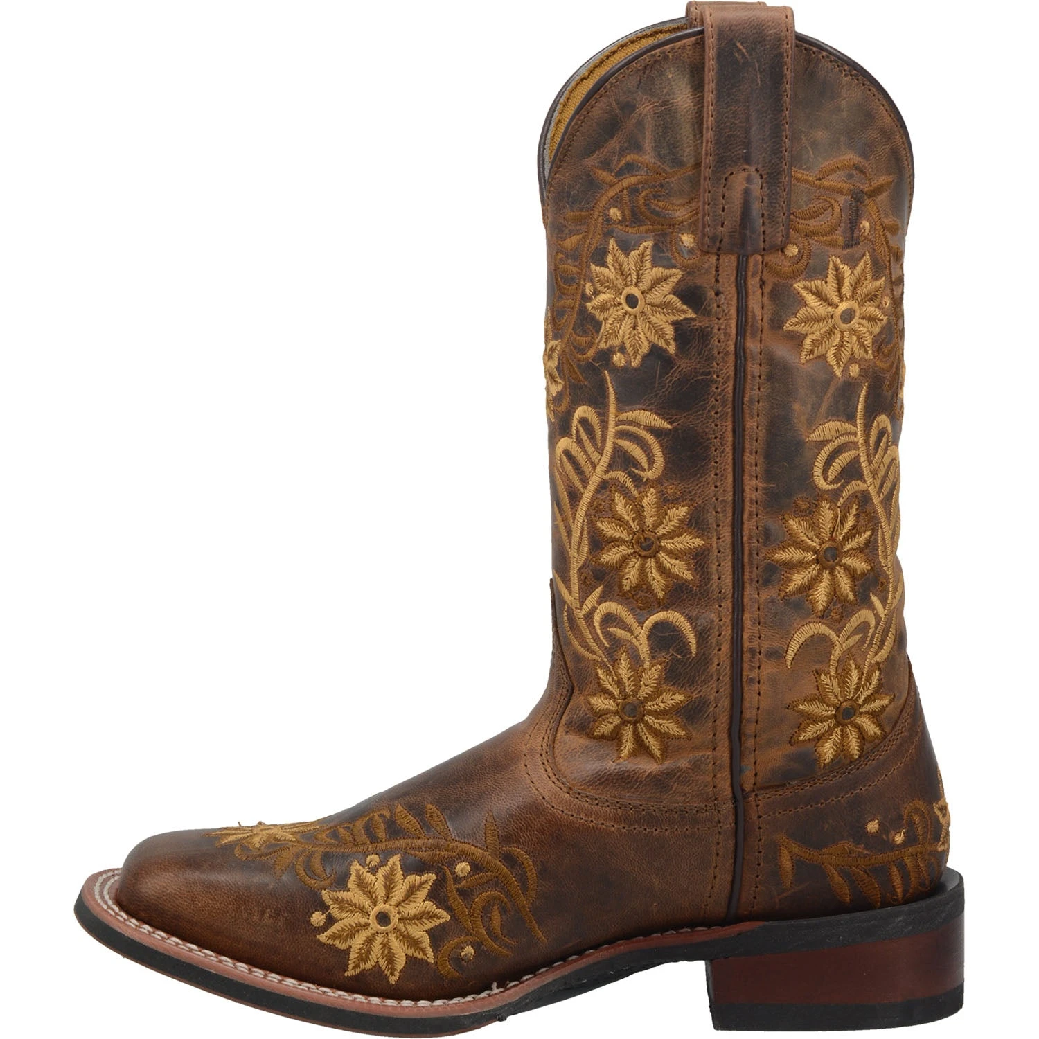 'Laredo' Women's 11" Secret Garden Western Square Toe - Brown 8 'Laredo' Women's 11" Secret Garden Western Square Toe - Brown - Image 6