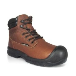 'Genuine Grip' Men's 6" Vulcan EH PR WP Comp Toe - Brown -Shoe Joy Shop 6100 1 1024x1024@2x
