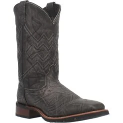'Laredo' Men's 12" Axel Western Square Toe - Charcoal Black -Shoe Joy Shop 7927 1 1024x1024@2x