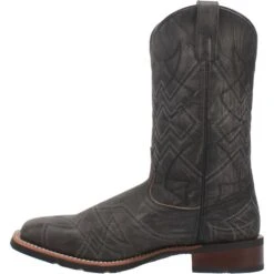 'Laredo' Men's 12" Axel Western Square Toe - Charcoal Black -Shoe Joy Shop 7927 3 1024x1024@2x