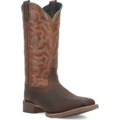 'Laredo' Men's 13" Odie Western Square Toe - Dark Brown -Shoe Joy Shop 7961 shdw 1 1024x1024@2x