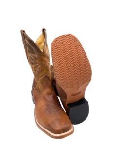 'Boulet' Men's 12" Saddle Vamp Western Square Toe - Shrunken Bomber / Ambergold -Shoe Joy Shop 93455 1024x1024@2x