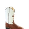 'Old West' Child's Corona Cross Square Toe - Pecan / White -Shoe Joy Shop BSC1841G 1024x1024@2x