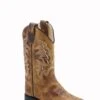 'Old West' Children's Western Square Toe - Tan -Shoe Joy Shop BSC1979 1024x1024@2x