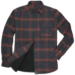 'Dakota Grizzly' Men's Wade Zip/Button Front Shirt Jacket - Copper Shadow