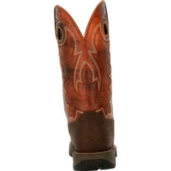 'Durango' Men's 12" REBEL Western Square Toe - CIMARRON BROWN -Shoe Joy Shop DDB0327 back 1024x1024@2x