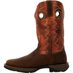 'Durango' Men's 12" REBEL Western Square Toe - CIMARRON BROWN -Shoe Joy Shop DDB0327 instep profile 1024x1024@2x