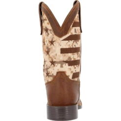 'Durango' Men's 11" Westward Saddlehorn Digital Camo Flag - Brown -Shoe Joy Shop DDB0397 back 1024x1024@2x