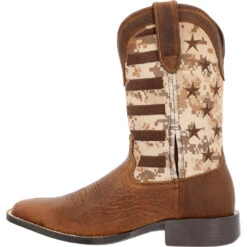 'Durango' Men's 11" Westward Saddlehorn Digital Camo Flag - Brown -Shoe Joy Shop DDB0397 instep profile 1024x1024@2x