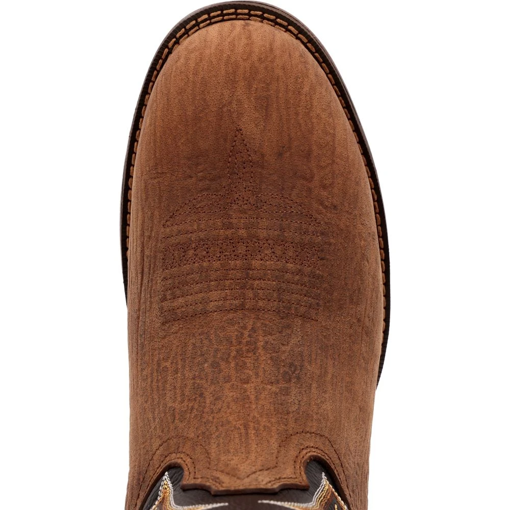 'Durango' Men's 12" Rebel Western Round Toe - Oak Bark / Midnight 4 'Durango' Men's 12" Rebel Western Round Toe - Oak Bark / Midnight - Image 2
