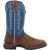 'Durango' Men's 12" Rebel Western Square Toe - Saddle Brown / Denim Blue -Shoe Joy Shop DDB0429 profile 1024x1024@2x