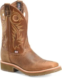 'Double H' Men's 11" Andrew EH Western Wide Square Toe Roper - Tan -Shoe Joy Shop DH4565 500xauto 1024x1024@2x