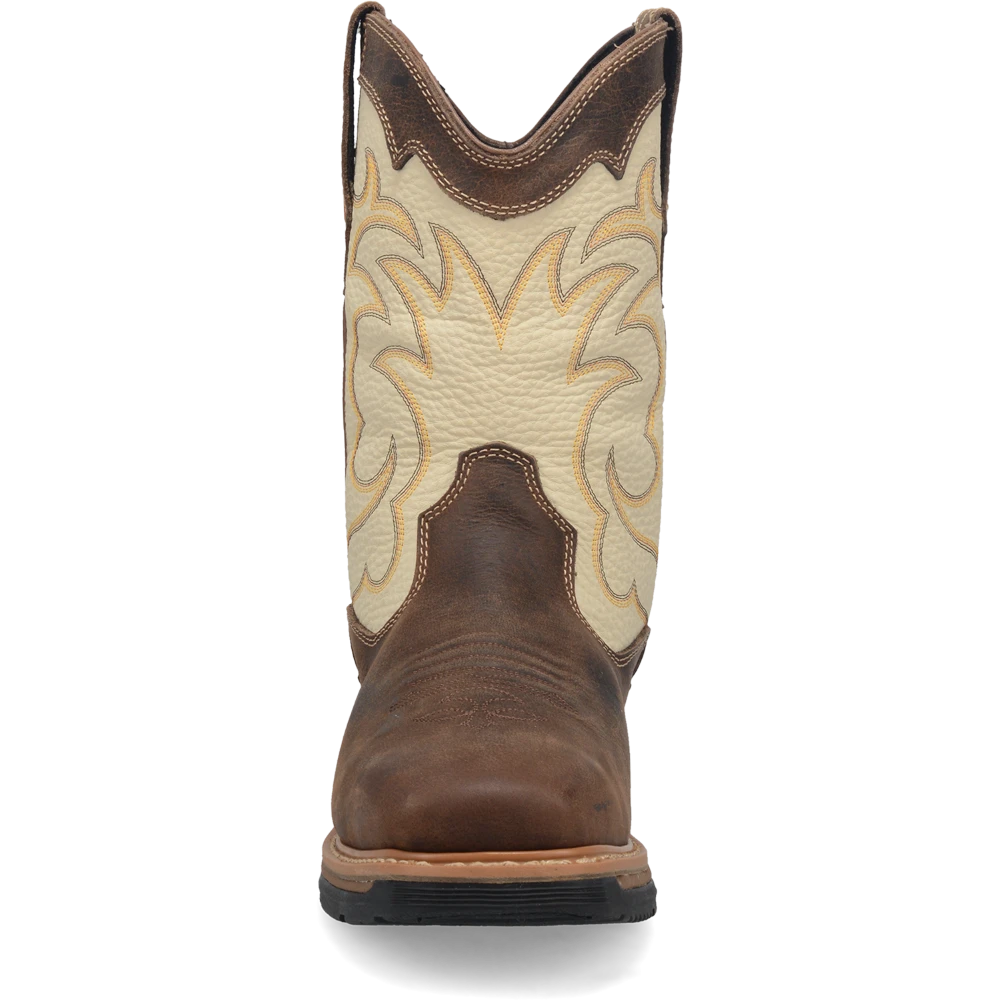 'Dan Post' Men's 11" Storm Tide EH WP Western Square Toe - Bone / Brown 7 'Dan Post' Men's 11" Storm Tide EH WP Western Square Toe - Bone / Brown - Image 5