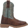 'Dan Post' Children's 8" Lil' Bisbee Western Square Toe - Brown / Blue -Shoe Joy Shop DPC2918 2 1024x1024@2x