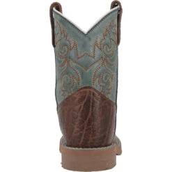 'Dan Post' Children's 8" Lil' Bisbee Western Square Toe - Brown / Blue -Shoe Joy Shop DPC2918 4 1024x1024@2x
