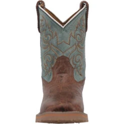 'Dan Post' Children's 8" Lil' Bisbee Western Square Toe - Brown / Blue -Shoe Joy Shop DPC2918 5 1024x1024@2x