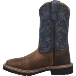 'Dan Post' Kids' 8" Brantley Western - Brown / Blue (Sizes 8.5C-3Y) -Shoe Joy Shop DPC2938 3 1024x1024@2x