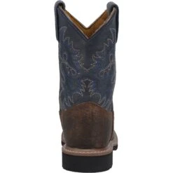 'Dan Post' Kids' 8" Brantley Western - Brown / Blue (Sizes 8.5C-3Y) -Shoe Joy Shop DPC2938 4 1024x1024@2x