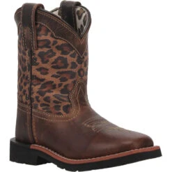 'Dan Post' Youth 9" Makucha Leopard Western Square Toe - Tan / Multi (Sizes 12C-3Y) 14 'Dan Post' Youth 9" Makucha Leopard Western Square Toe - Tan / Multi (Sizes 12C-3Y) -Shoe Joy Shop DPC2951 1 1024x1024@2x