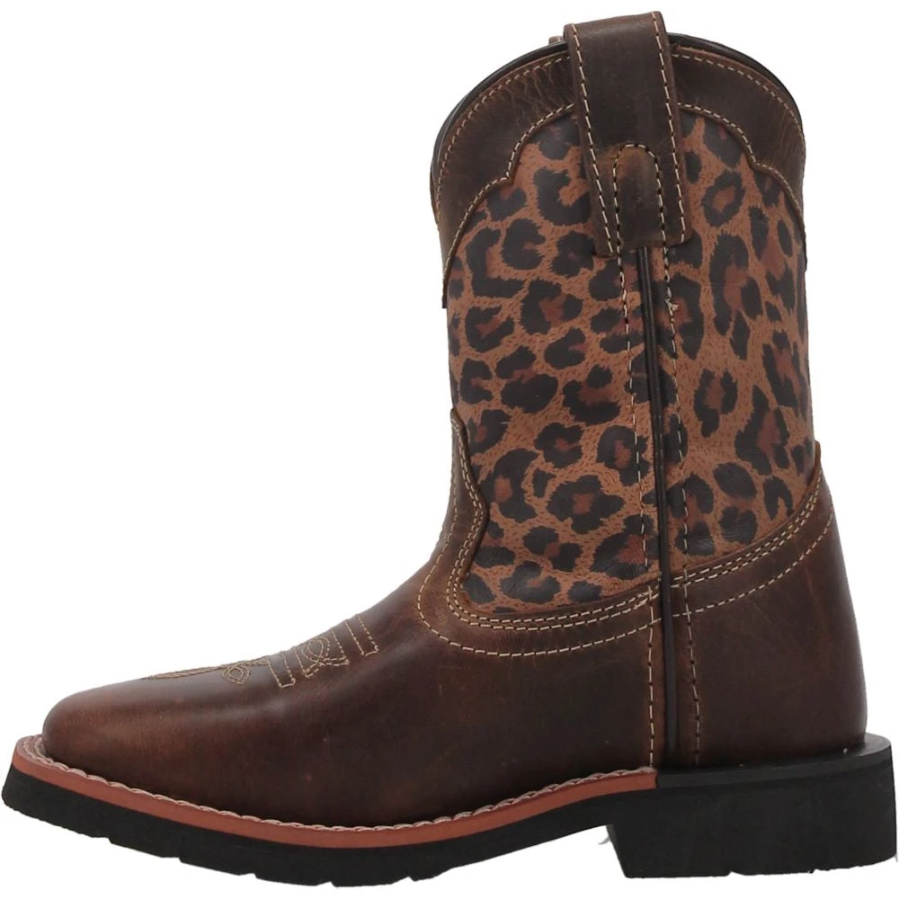 'Dan Post' Youth 9" Makucha Leopard Western Square Toe - Tan / Multi (Sizes 12C-3Y) 9 'Dan Post' Youth 9" Makucha Leopard Western Square Toe - Tan / Multi (Sizes 12C-3Y) - Image 7