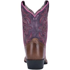 'Dan Post' Youth Majesty Leather Boot - Brown / Purple -Shoe Joy Shop DPC3947 4 1024x1024@2x