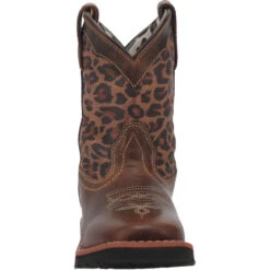 'Dan Post' Youth 9" Makucha Leopard Western Square Toe - Tan / Multi (Sizes 3Y-6Y) -Shoe Joy Shop DPC3951 5 1024x1024@2x
