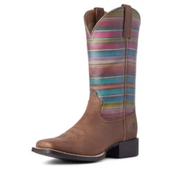 'Ariat' Women's Round Up Square Toe - Brown / Serape -Shoe Joy Shop F21 WMS WEST 10038421 3 4 front 1024x1024@2x