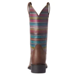 'Ariat' Women's Round Up Square Toe - Brown / Serape -Shoe Joy Shop F21 WMS WEST 10038421 heel 1024x1024@2x