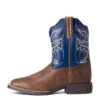 'Ariat' Youth 8" Sorting Pen Western Square Toe - Chocolate / Navy -Shoe Joy Shop F21 YTH WEST 10038333 side 1024x1024@2x