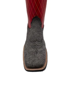 'Fenoglio' Men's 13" Cape Buffalo Western Square Toe - Grey / Red -Shoe Joy Shop FB342426284 1024x1024@2x