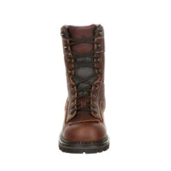 'Georgia Boot' Men's 8" AMP LT Logger EH WP Comp Toe - Brown -Shoe Joy Shop GB00238 front 1024x1024@2x