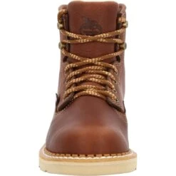 'Georgia Boot' Men's 6" Wedge Moc Toe EH Soft Toe - Brown -Shoe Joy Shop GB00356 front 1024x1024@2x