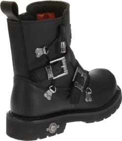 'Harley Davidson' Men's 6" Distortion Skull Zip Boot - Black -Shoe Joy Shop HDM D94167 F15 091114 315 1024x1024@2x