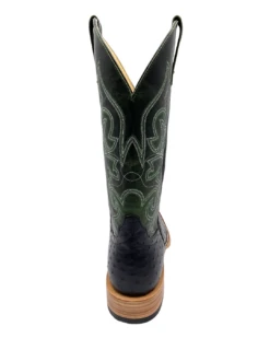 'Anderson Bean' Men's 13" HorsePower Top Hand Full Quill Ostrich - Black / Emerald Explosion -Shoe Joy Shop HP80045 1024x1024@2x
